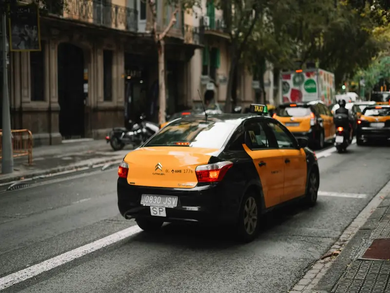 taxi in madrid spain