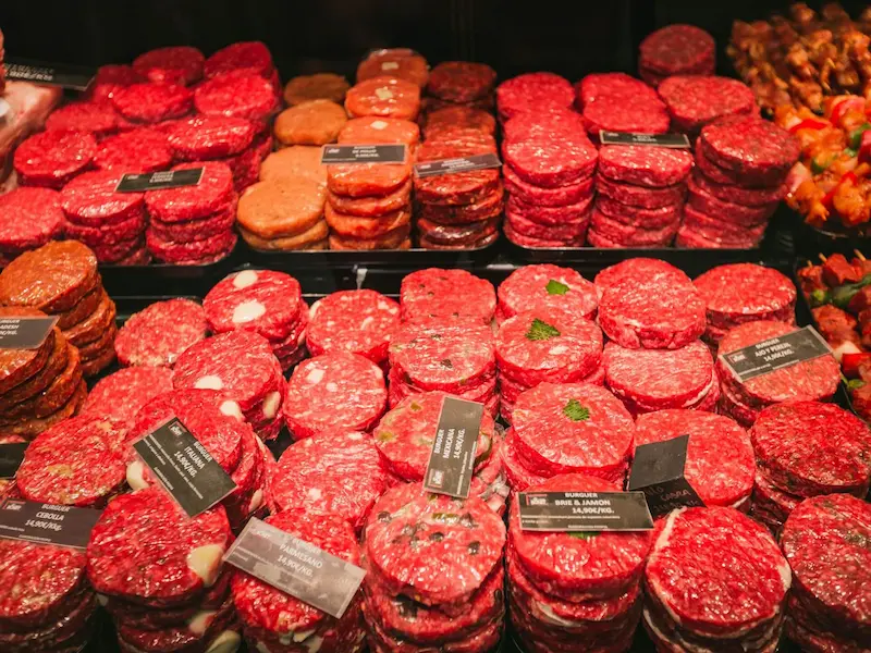 assorted meats in la rambla store