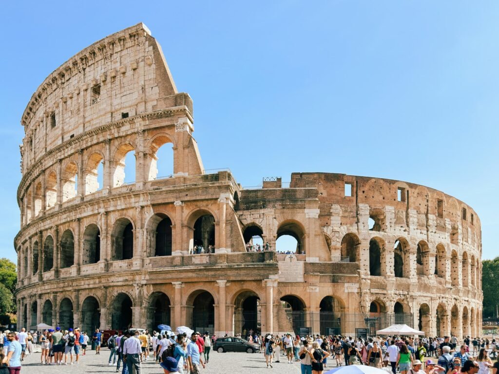 view of the colosseum in rome, italy