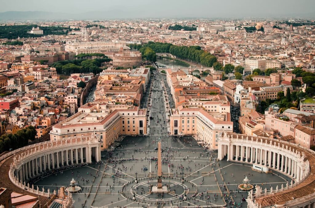 view of vatican city and st. peter’s basilica